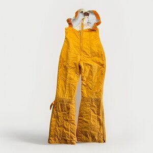 Vintage Pedigree Ski Snow Bib Overalls Women’s Sz 7/8 Yellow Winter Canada Made